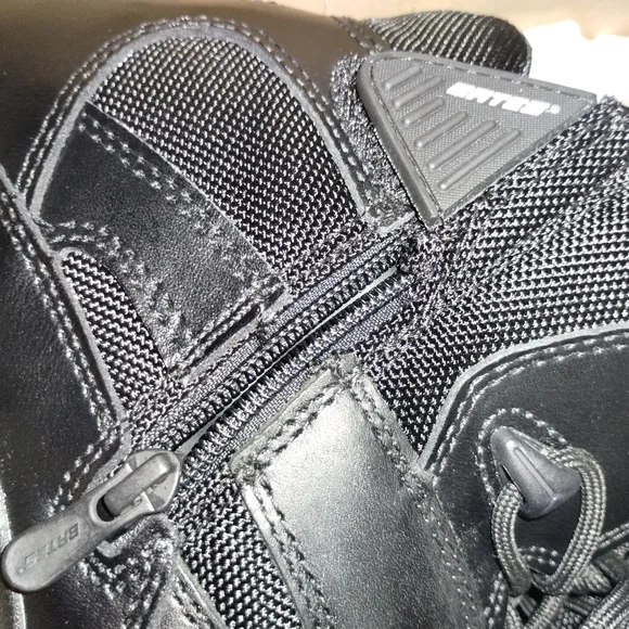 NEW!! Mens Bates Delta 6 Size 12 Black Ankle Height Zipper Zip Tab Cover Lace Up - Picture 4 of 8